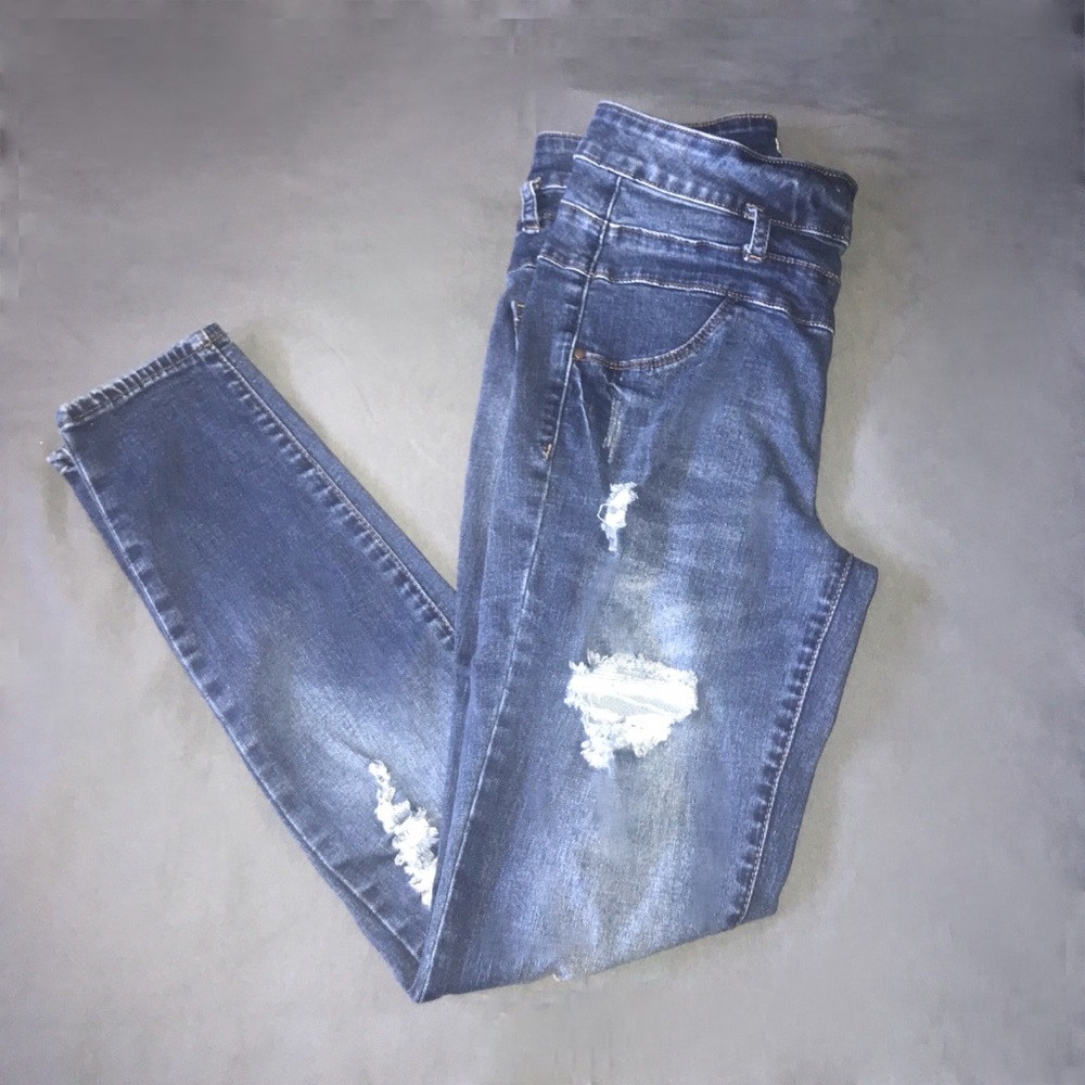 Women’s Refuge Wax Jean Skinny Fit Ripped Jeans